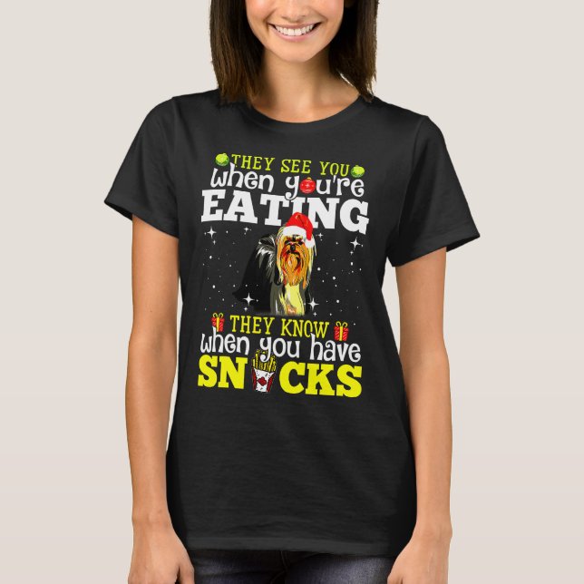 Yorkshire Terrier You Dog Christmas T-Shirt (Vorderseite)