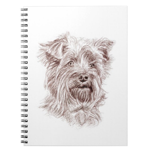 Yorkshire Terrier Zeichnend Notizblock (Vorderseite)