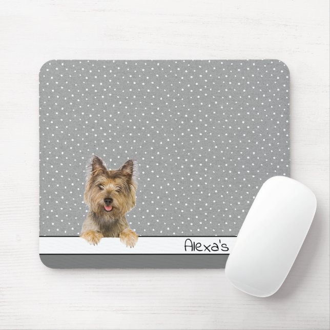 Yorkshire Terrier zu Polka Dots Mousepad (Mit Mouse)