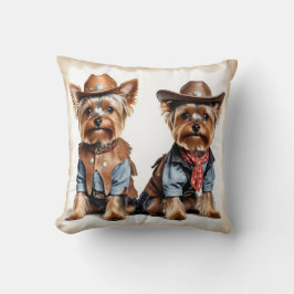 Yorkshire Terriers Vintag Kissen