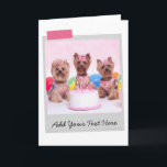 Yorkshire Terriers Yorkies Birthday Cake Funny Karte<br><div class="desc">Mit diesem skurrilen und unterhaltsamen Canyondesign lassen sich die Hundefreunde in den Tag eintauchen!</div>