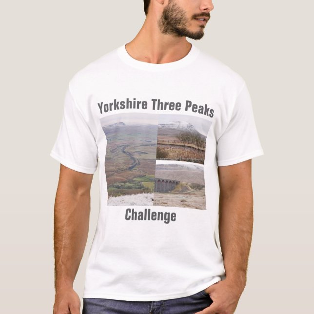 Yorkshire Three Peaks Challenge T - Shirt (Vorderseite)