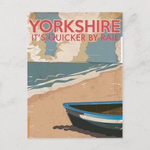 Yorkshire Vintage-Bahn-Reiseplakat Postkarte