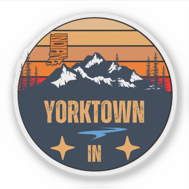Yorktown, Indiana Aufkleber (Vorderseite)