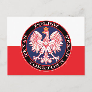 Yorktown Round Polish Texan Postkarte
