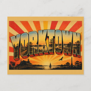 Yorktown VA River Waterfront Historische Stadt Kun Postkarte
