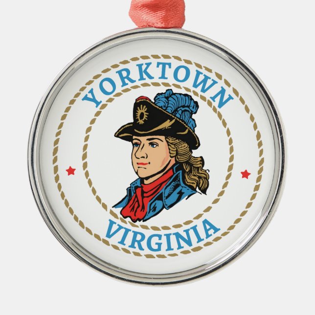 Yorktown Virginia Colonial Ornament Aus Metall (Vorne)