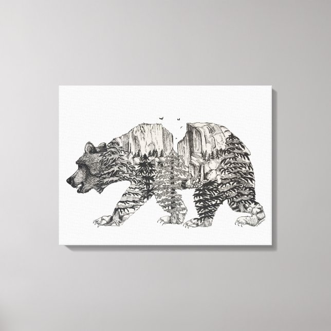 Yosemite Bear Leinwanddruck (Vorderseite)