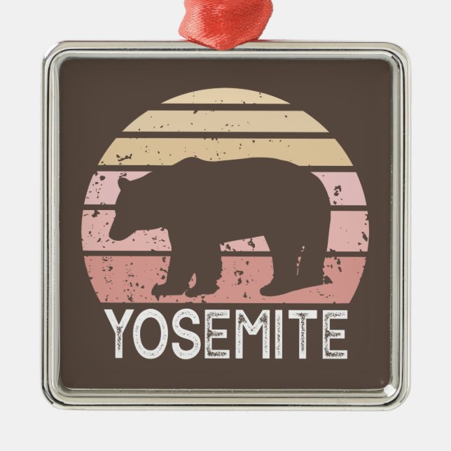 Yosemite Bear Ornament Aus Metall (Vorne)