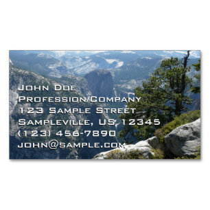 Yosemite-Bergansicht im Yosemite-Nationalpark Magnetische Visitenkarte