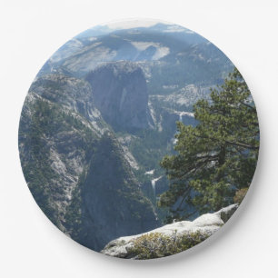 Yosemite-Bergansicht im Yosemite-Nationalpark Pappteller
