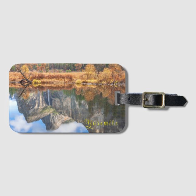 Yosemite Bridalveil Falls Reflection Gepäckanhänger (Vorderseite (Horizontal))