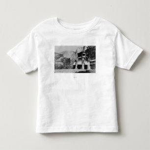 Yosemite, CA - das Ahwahnee Häuschen und das Tal Kleinkind T-shirt