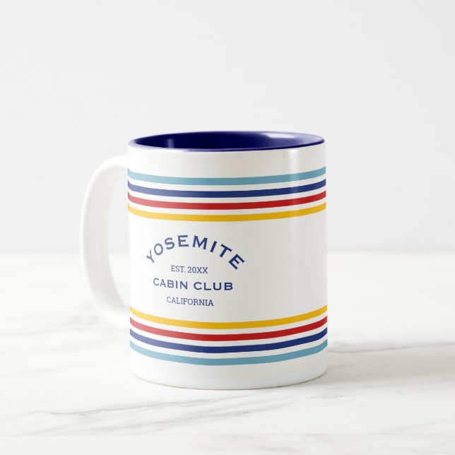 Yosemite Cabin Club Wappen Maggiore Zweifarbige Tasse (Vorderseite Links)