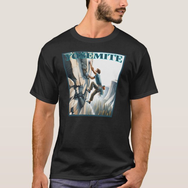 Yosemite California Rock Climbing T-Shirt (Vorderseite)