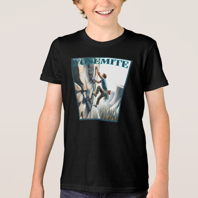 Yosemite California Rock Climbing Tri-Blend Shirt (Vorderseite)