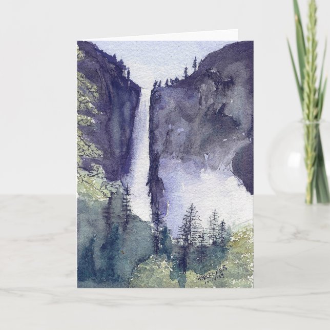 Yosemite Falls2, Yosemite National Park Feiertagskarte (Vorderseite)