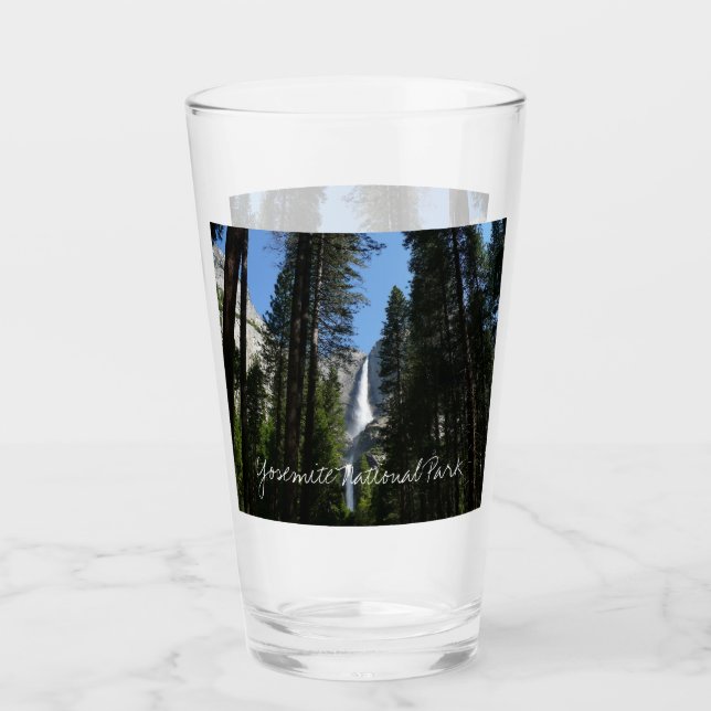 Yosemite Falls and Woods Landscape Fotografy Glas (Vorderseite)