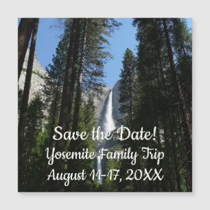 Yosemite Falls and Woods Landscape Fotografy Magnetkarte