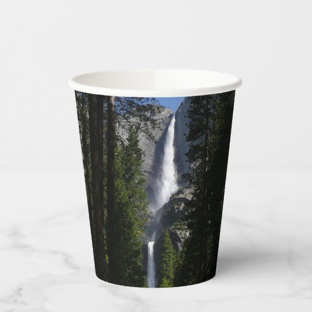 Yosemite Falls and Woods Landscape Fotografy Pappbecher (Links)