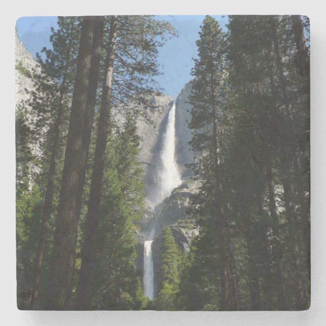 Yosemite Falls and Woods Landscape Fotografy Steinuntersetzer (Vorderseite)
