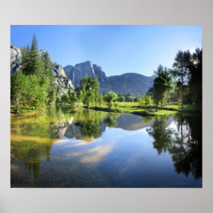 Yosemite Falls aus Merced River - Yosemite Valley Poster