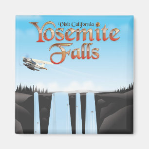 Yosemite Falls California Reiseplakat Magnet