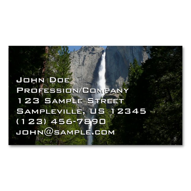 Yosemite Falls II aus dem Yosemite Nationalpark Magnetische Visitenkarte (Vorderseite)
