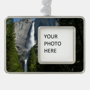 Yosemite Falls II aus dem Yosemite Nationalpark Rahmen-Ornament Silber
