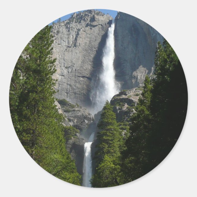 Yosemite Falls II aus dem Yosemite Nationalpark Runder Aufkleber (Vorderseite)
