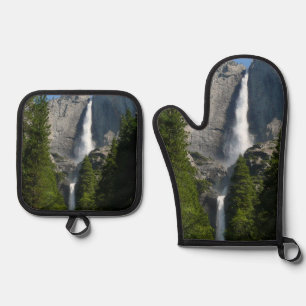 Yosemite Falls II vom Yosemite-Nationalpark Ofenhandschuh & Topflappen-Set