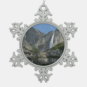 Yosemite Falls III aus dem Yosemite Nationalpark Schneeflocken Zinn-Ornament