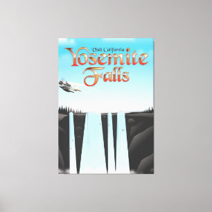 Yosemite Falls Kalifornien Reiseplakat Leinwanddruck