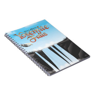 Yosemite Falls Kalifornien Reiseplakat Notizblock