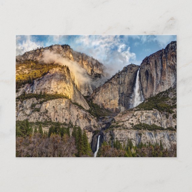Yosemite Falls landschaftlich, Kalifornien Postkarte (Vorderseite)