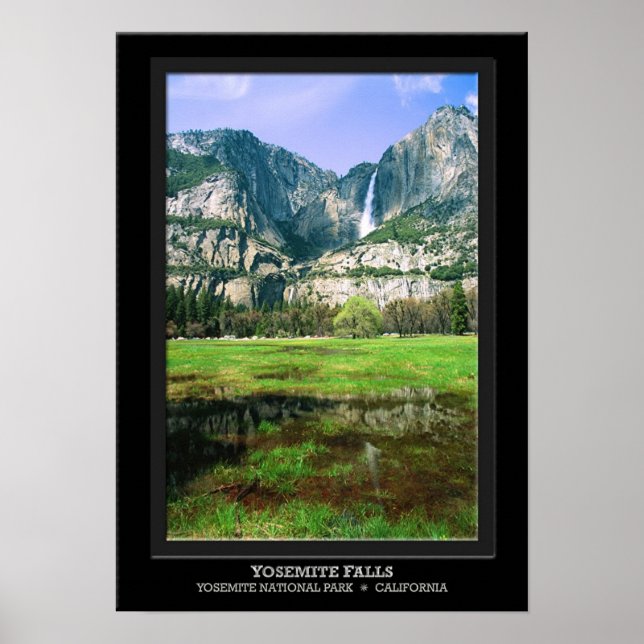 Yosemite Falls Reflektion Poster (Vorne)