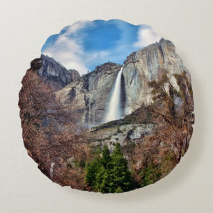 Yosemite Falls Rundes Kissen