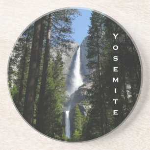 Yosemite Falls und Wald Landschaftsfotografie Getränkeuntersetzer