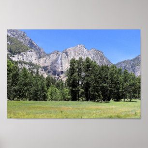 Yosemite Falls und Yosemite Valley Meadows Poster
