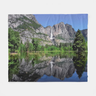 Yosemite- Fallsreflexion Fleecedecke