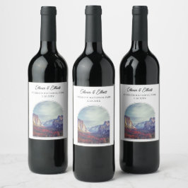 Yosemite Gastgeschenk Hochzeit Personalisiert Weinetikett