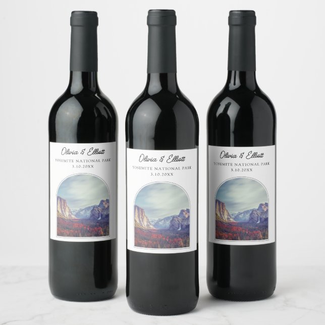 Yosemite Gastgeschenk Hochzeit Personalisiert Weinetikett (Flaschen)