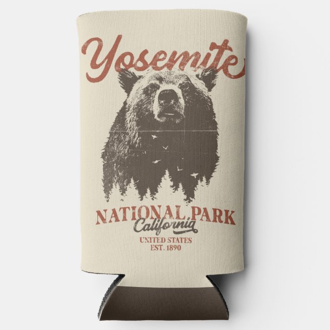 Yosemite Grizzly Bear California Nationalpark Selters Dosenkühler (Vorderseite)