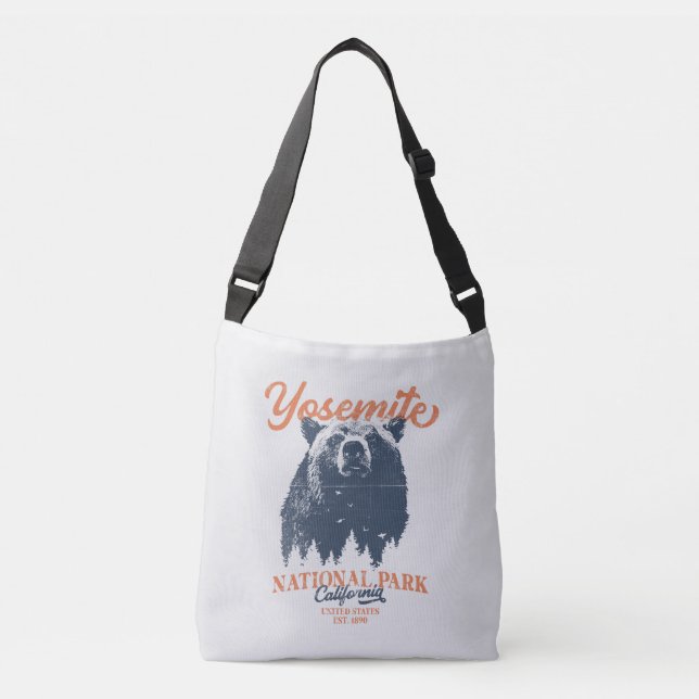Yosemite Grizzly Bear California Nationalpark Tragetaschen Mit Langen Trägern (Vorderseite)