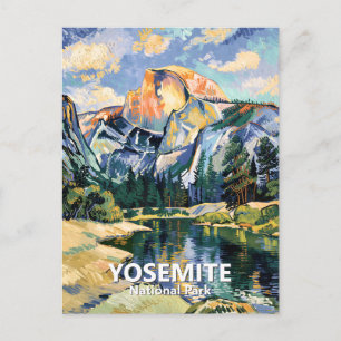 Yosemite Half Dome Farbige Van Gogh Individuelle T Postkarte
