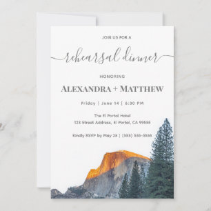 Yosemite Half Dome Probe Abendessen Einladung
