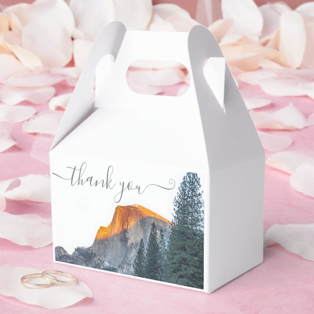 Yosemite Half Dome Sunset Danke für Ihre Hochzeit Geschenkschachtel (Hochzeit)