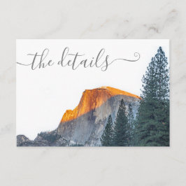 Yosemite Half Dome Sunset Wedding Begleitkarte