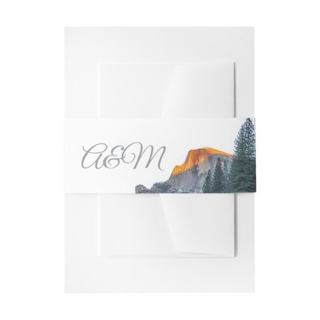 Yosemite Half Dome Sunset Wedding Einladungsbanderole (Vorderseite Beispiel)