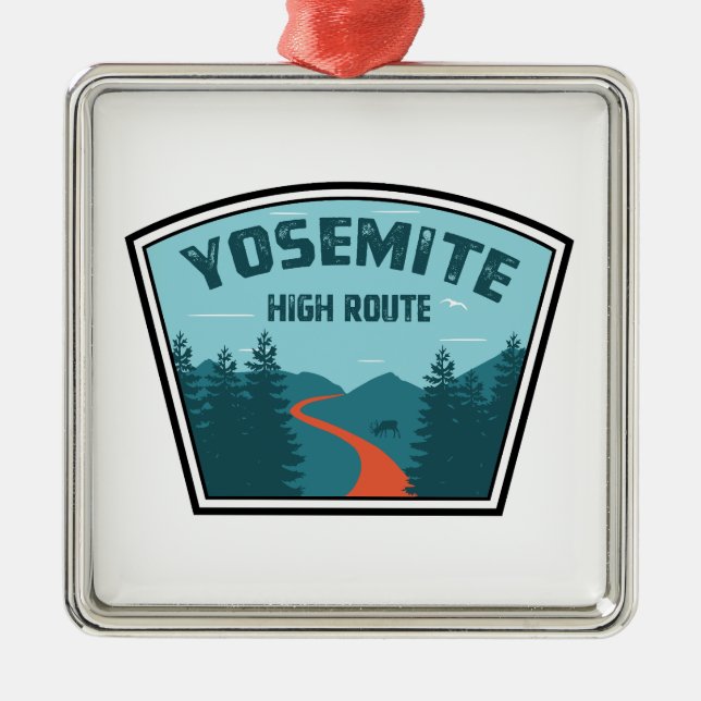 Yosemite High Route Ornament Aus Metall (Vorne)